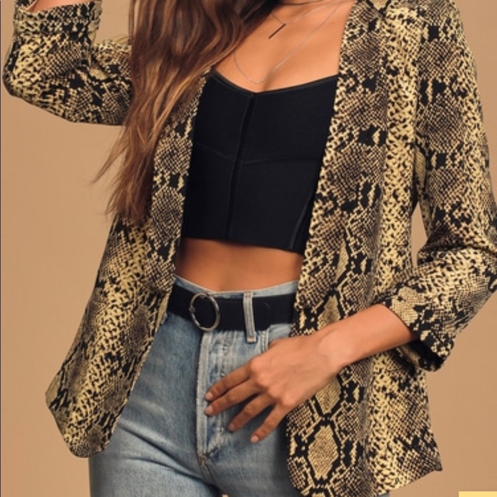 Snake print blazer